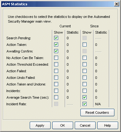 Select Statistics Window