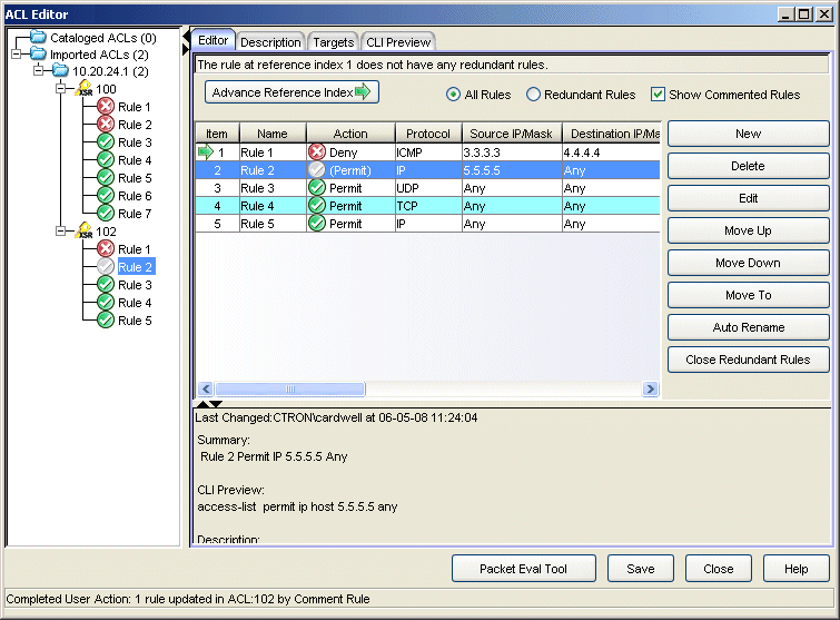 ACL Editor Tab