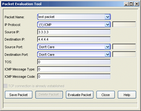 Packet Evaluation Tool