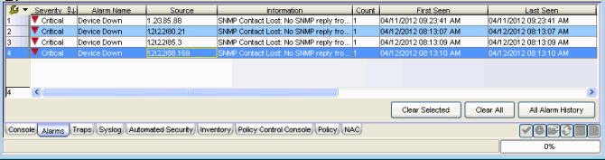 Alarm Log