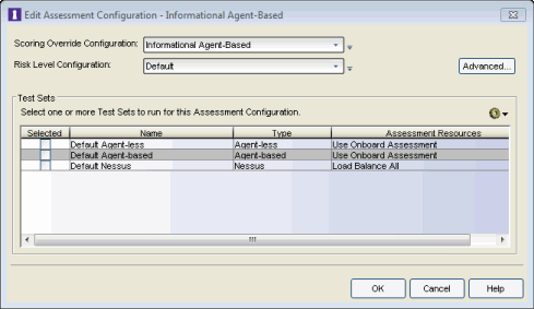 Informational Assessment Configuration