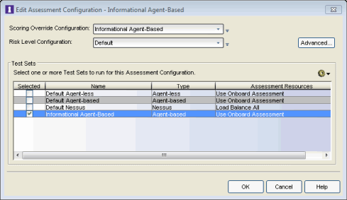 Informational Assessment Configuration