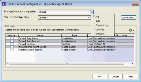 Quarantine Assessment Configuration