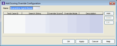 Quarantine Scoring Override Configuration