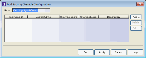 Warning Scoring Override Configuration