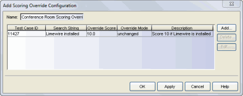 Add Scoring Override Configuration