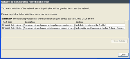 Agent Remediation Window