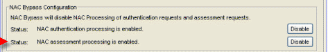 Disable NAC Assessment