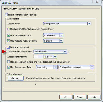 Disable Informational Assessment