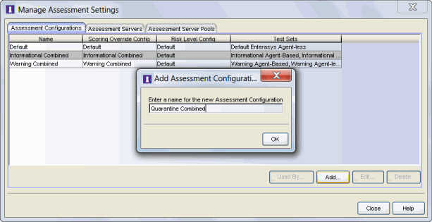 Manage Assessment Settings