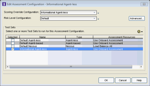 Informational Assessment Configuration