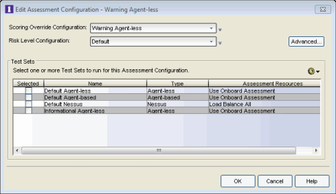 Warning Assessment Configuration