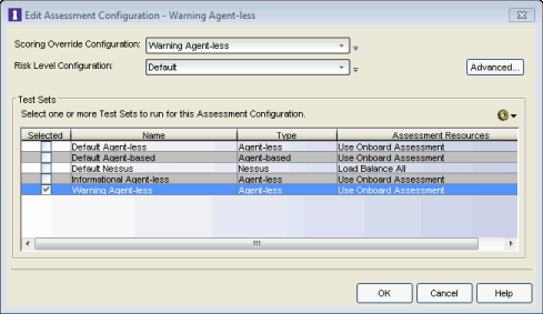 Warning Assessment Configuration