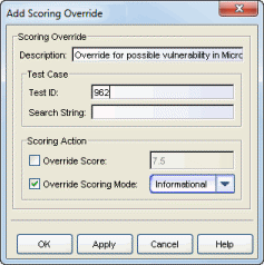Informational Scoring Override