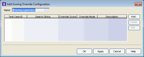 Warning Scoring Override Configuration