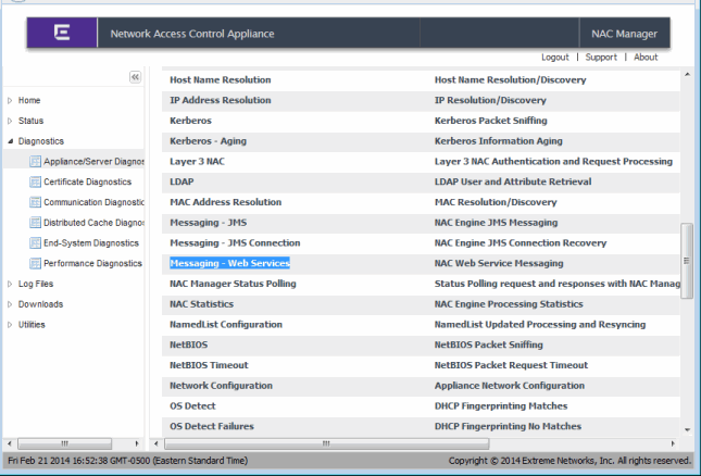 Server Diagnostics Web Page