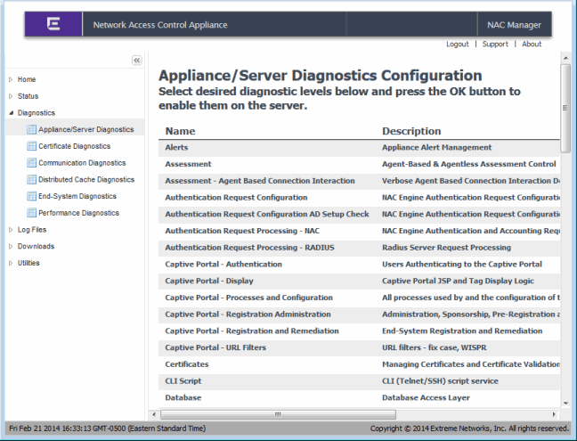 Server Diagnostics Web Page