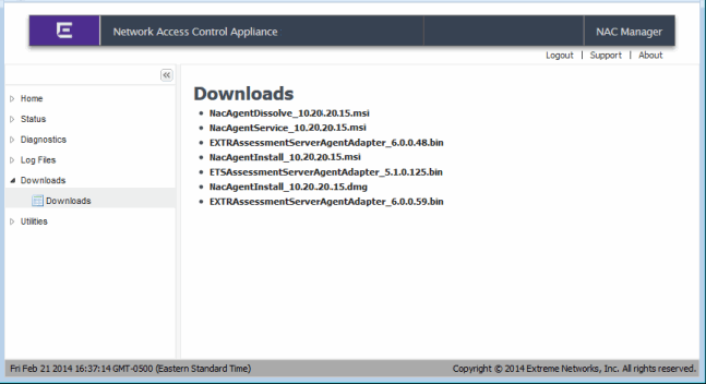 Downloads Web Page