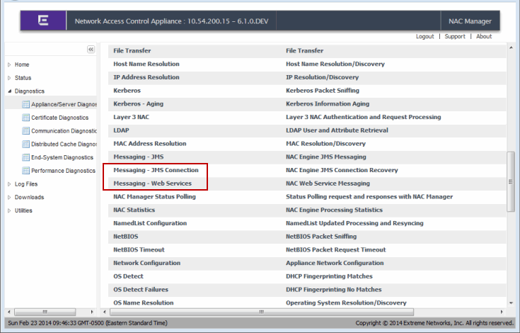 Server Diagnostics Web Page