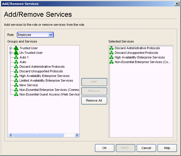 Add/Remove Services